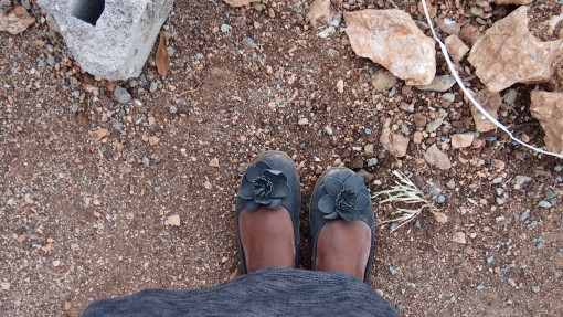 My dusty shoes in Botswana.