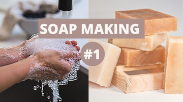 hand washing and bars of soap